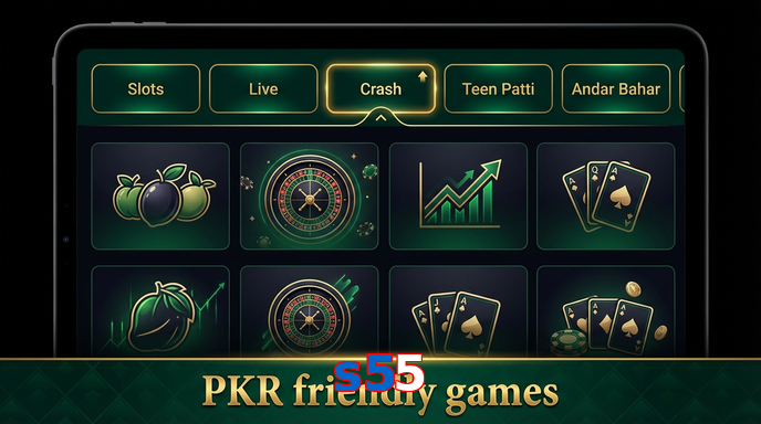 Game list for S55 games section